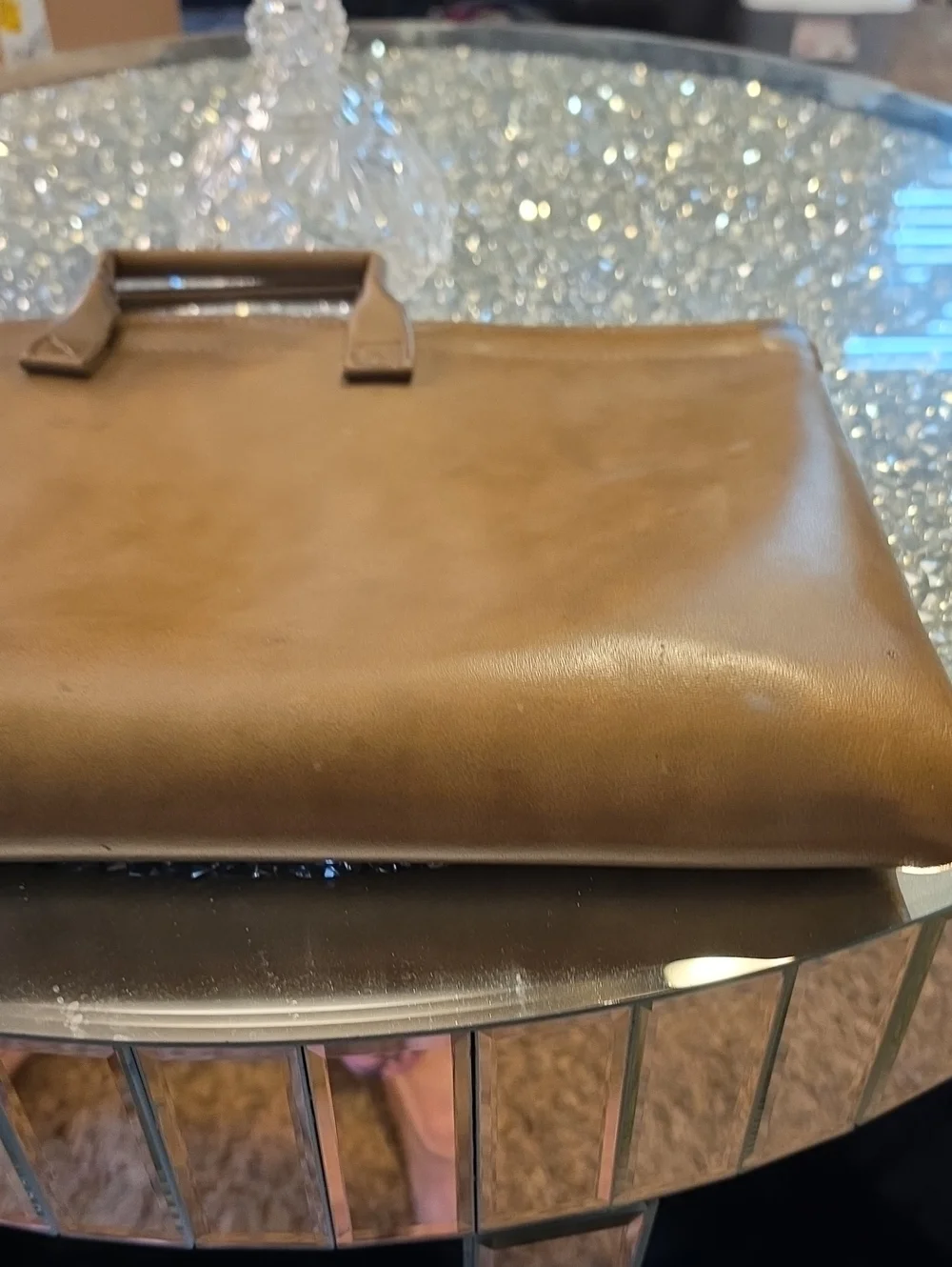 LEATHER BRIEFCASE, Classic Brown 11